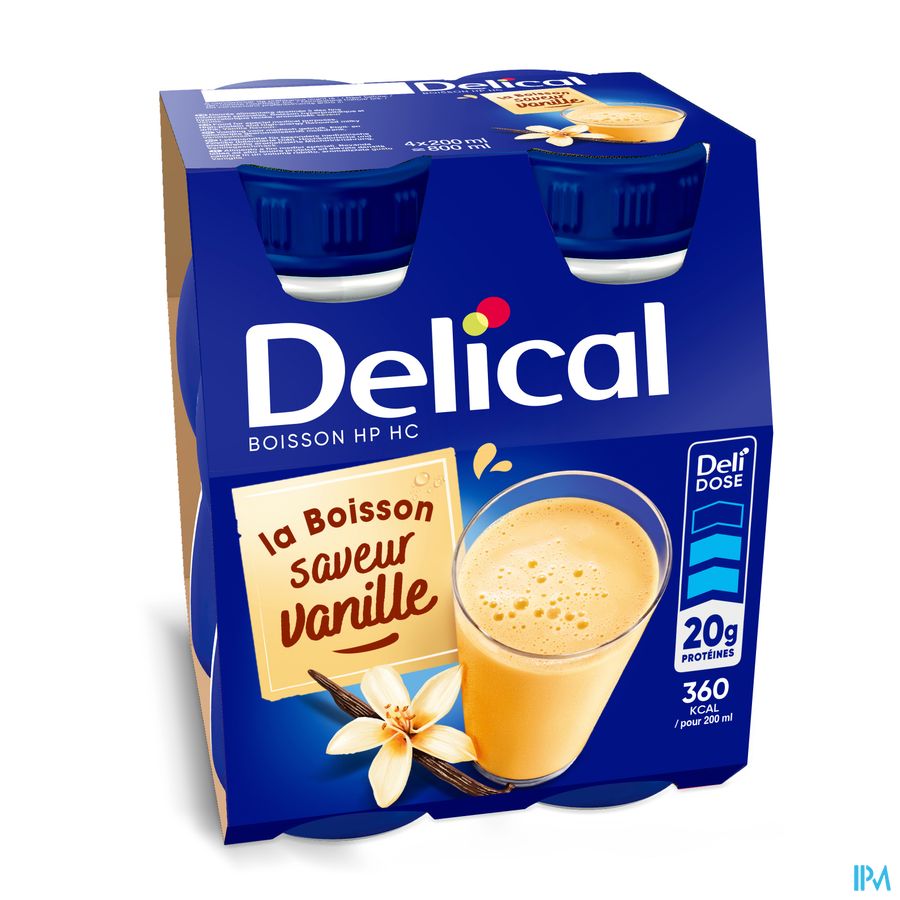 Delical Boisson Lactée Hp-hc Vanille 4x200ml