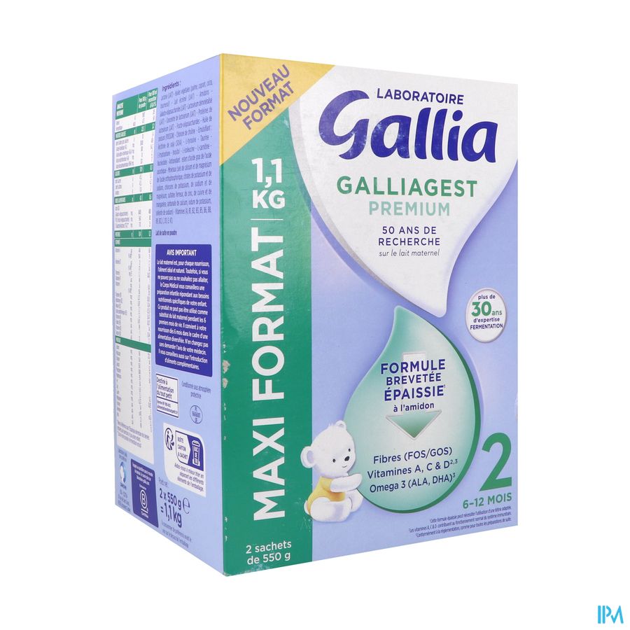 GALLIAGEST PREMIUM 2 LAIT PDR1,1KG