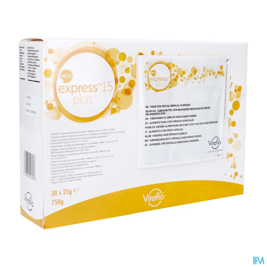 Hcu Express Plus 15 Niet Gearomatiseerd 30x25g