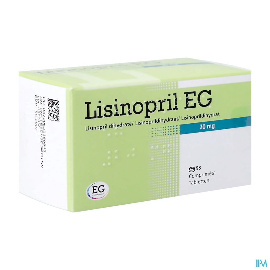 Lisinopril Eg 20mg Orifarm Comp 98 Lisinopril Eg 20mg Orifarm Comp 98