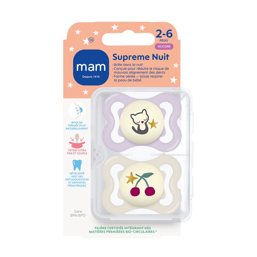 SUCET MAM SUPREME NUIT SIL 2-6M X2