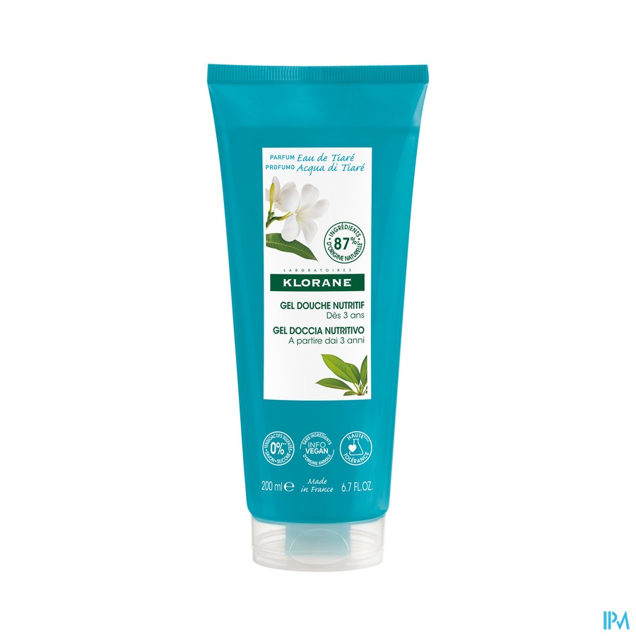 Klorane Lichaam Douchegel Water Tiare 200ml Nf