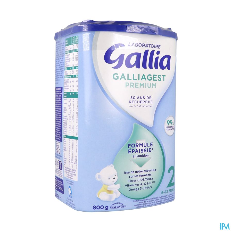 GALLIAGEST PREMIUM 2 LAIT PDR 800G