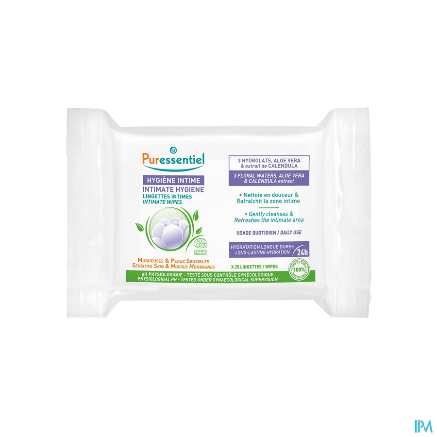 Puressentiel Hygiene Intime Lingettes 25