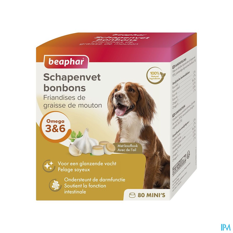 Beaphar Schapenvet Bonbons Mini's Knoflook 245g