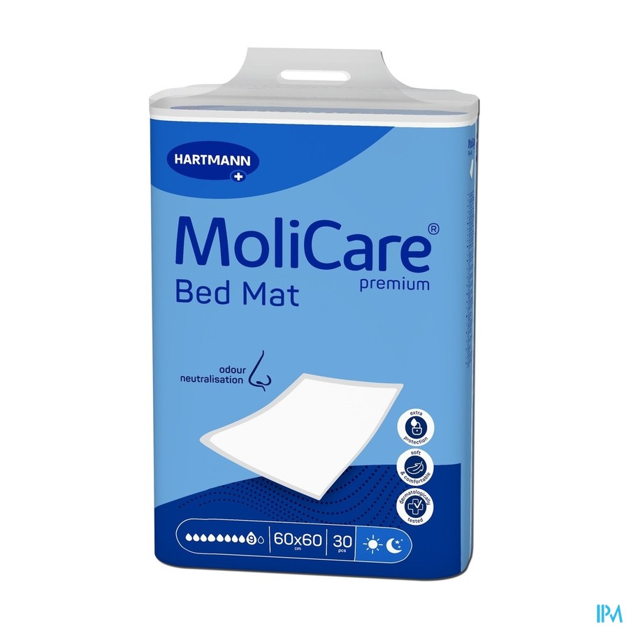 Hartmann Molicare Pr Bed Mat 9d 60x60 30 P/s