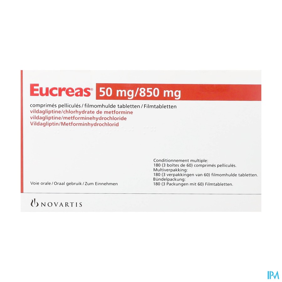 Eucreas 50mg/850mg Orifarm Comp Pell 180 Pip