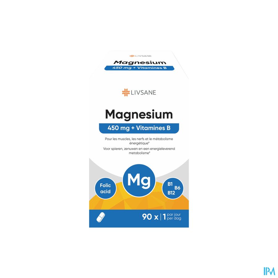 Livsane Magnesium 450mg + Vitamines B Comp 90