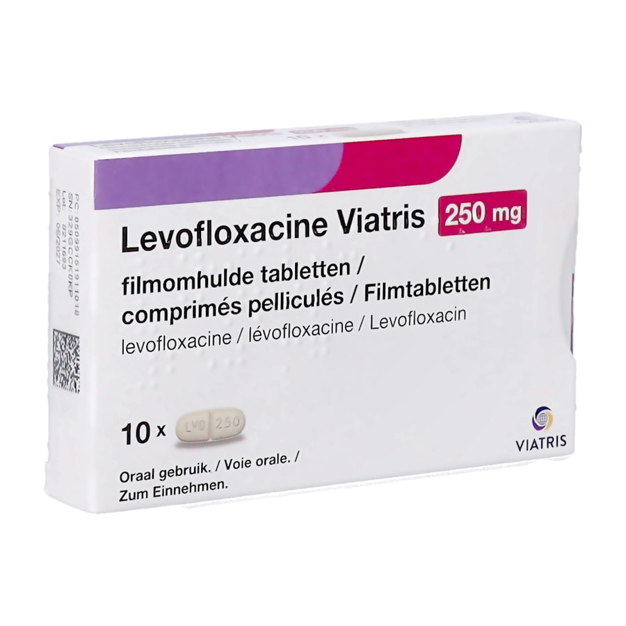 Levofloxacine Viatris 250mg Comp 10