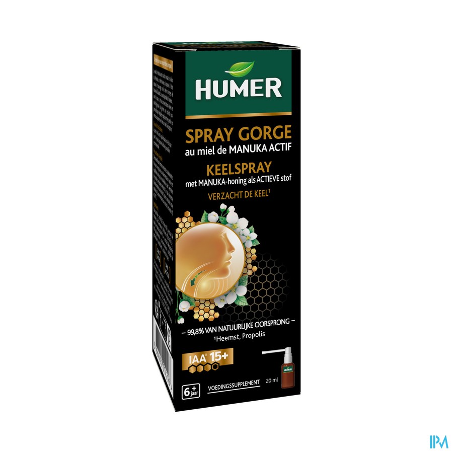 Humer Keelspray Manuka Honing Actief 20ml