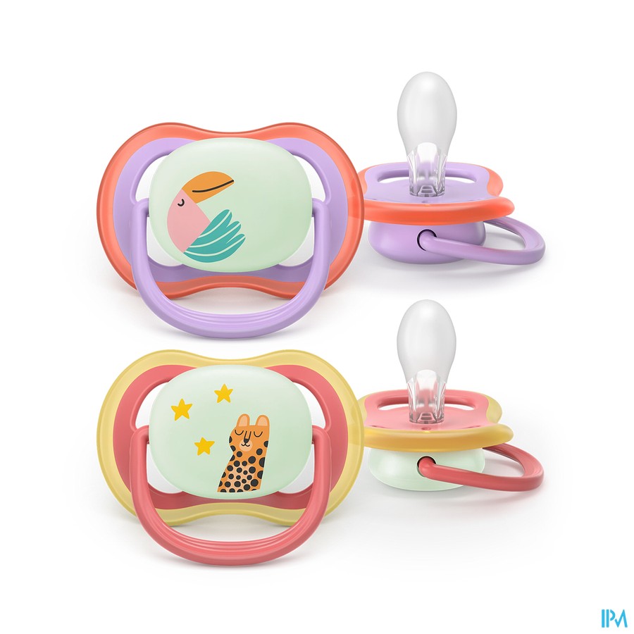 Philips Avent Sucette +18m Air Nuit Toucan/chat 2
