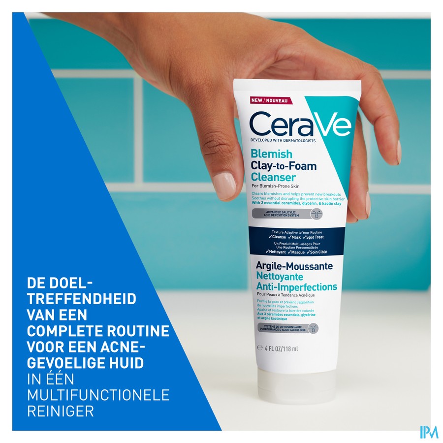 Cerave Reinigingsgel A/onzuiverh. Klei-schuim118ml