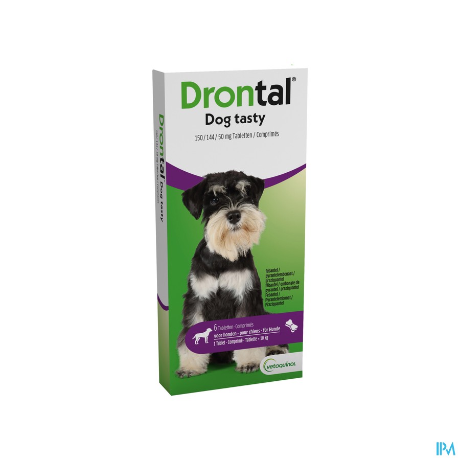 Drontal Tasty Bone 150/144/5mg 10kg Dog Comp 6