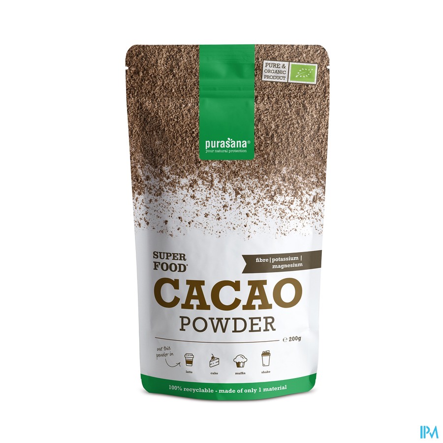 Purasana Vegan Cacao Pdr 200g Be-bio-02