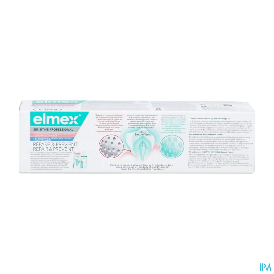 Elmex Tandpasta Sens.prof.rep.&prev.whitening75ml