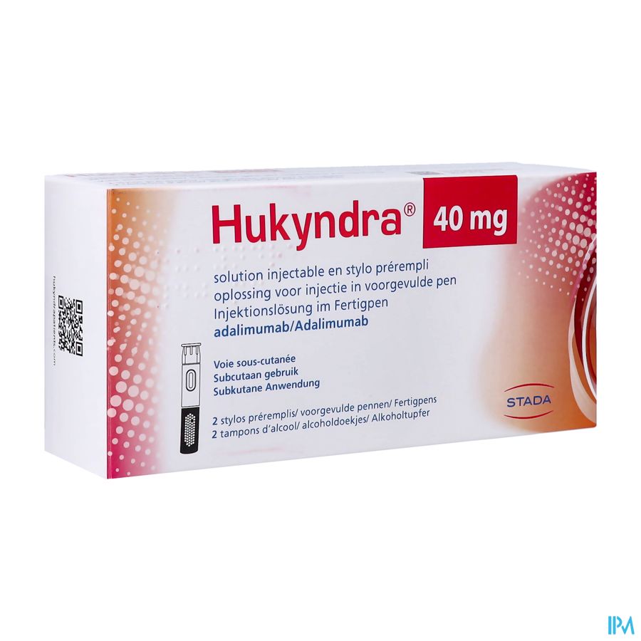 Hukyndra 40mg Orifarm Opl Inj 100mg/ml Voorg.pen.2 Hukyndra 40mg Orifarm Opl Inj 100mg/ml Voorg.pen.2