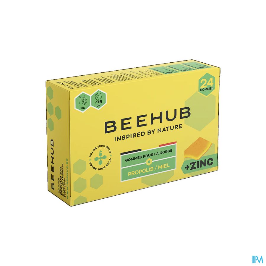 Beehub Gomme Gorge Miel Propolis Zinc Past 24