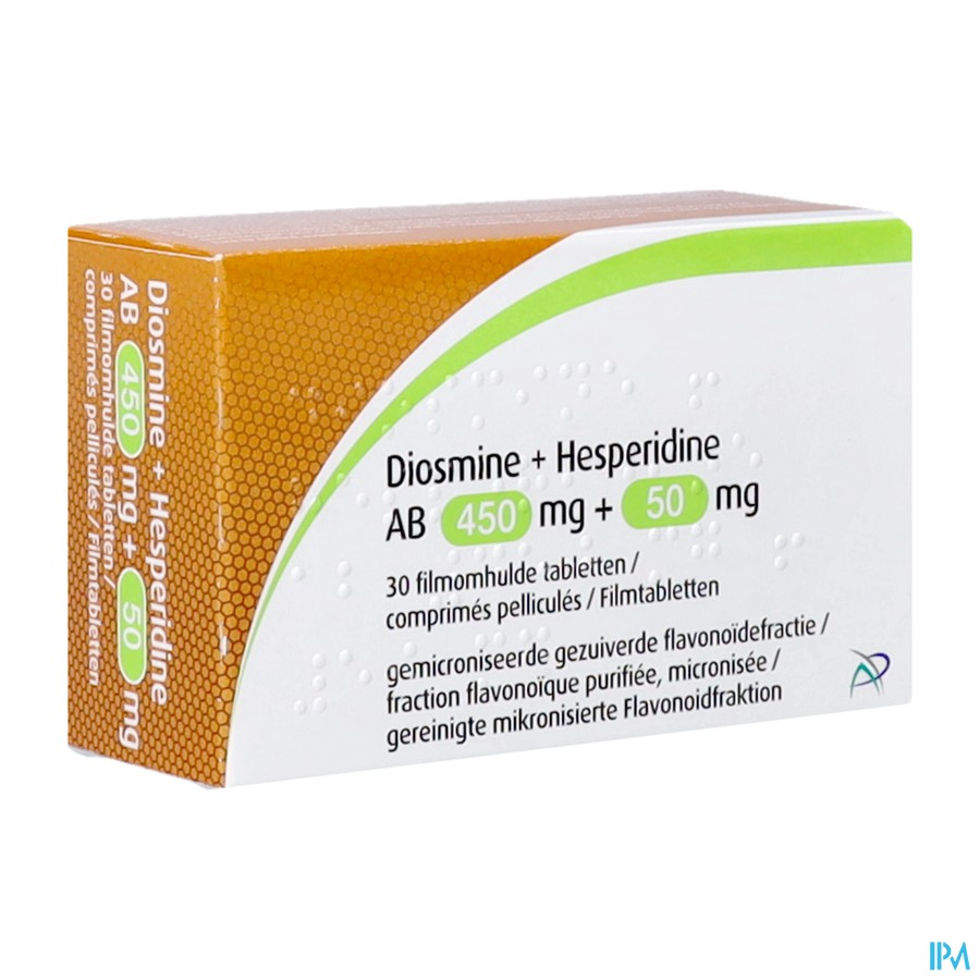 Diosmine+hesperidine Ab 450mg+50mg Filmomh Tabl 30