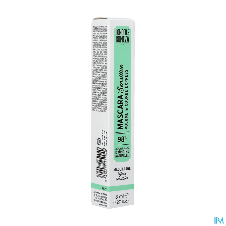 Longcils Boncza Mascara Sensitive Noir 10ml