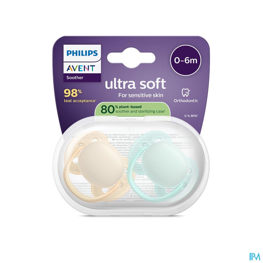 Philips Avent Fopspeen +0m Soft Neutraal 2