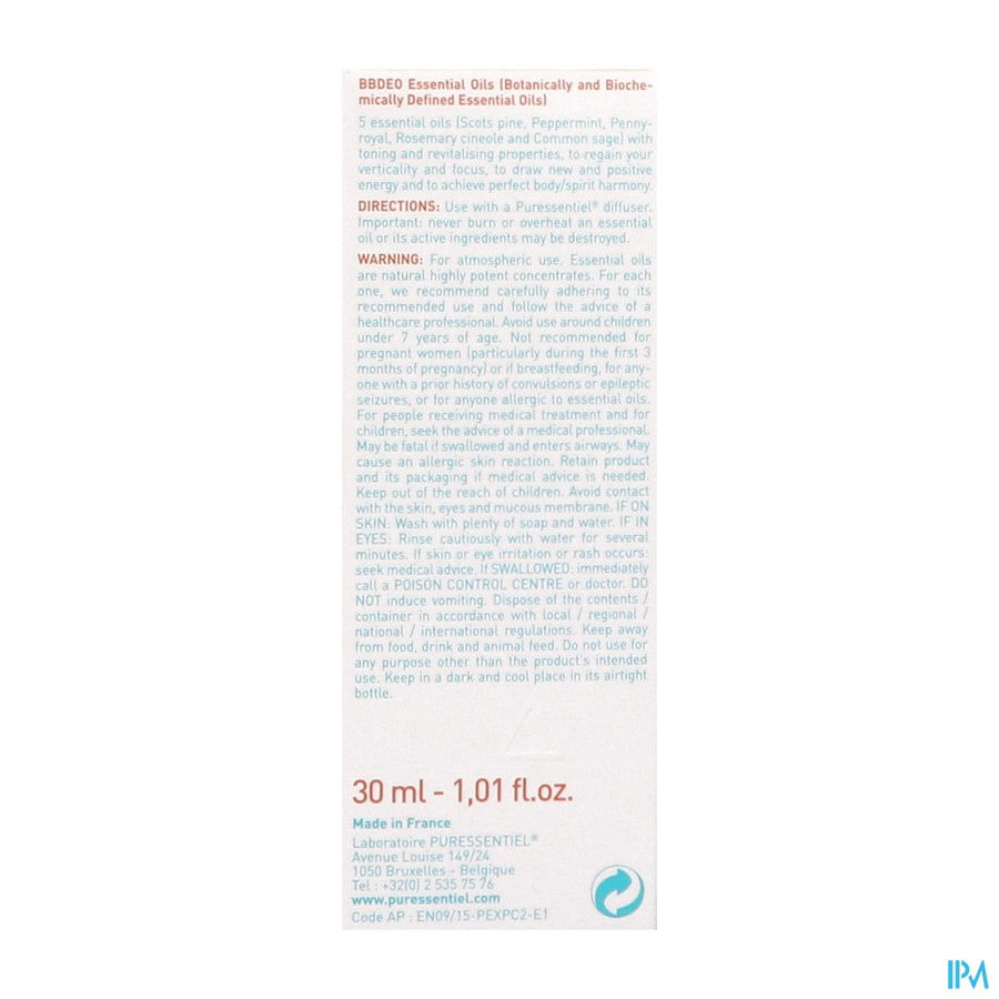 Puressentiel Verstuiving Energie Pos.complexe 30ml