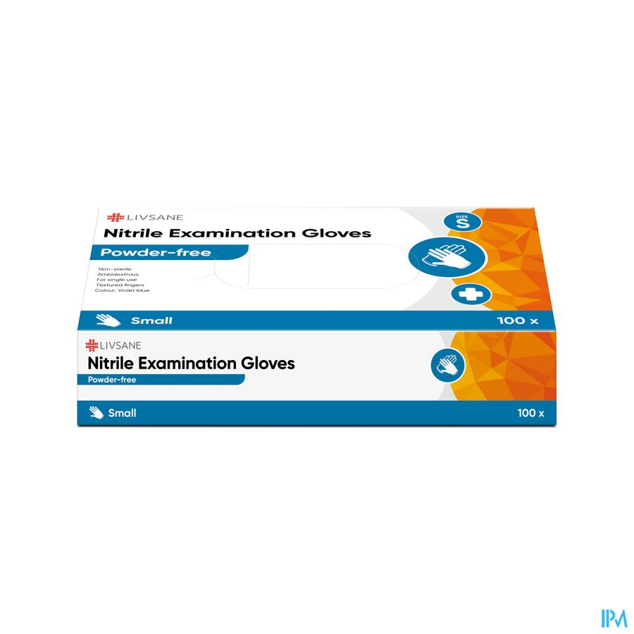 Livsane Nitrile Handschoenen N/st Pdr/vr 100 S