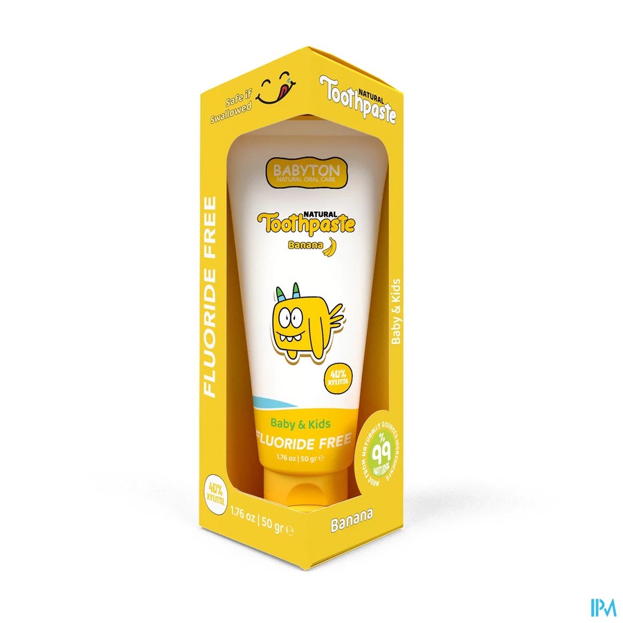 Babyton Natuurlijke Tandpasta Banaan Baby/kids 50g