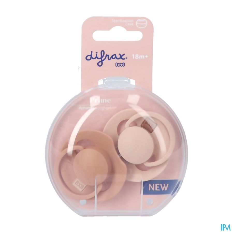 Difrax Dynamic Fopspeen 18m+ Prime Nude/blush 2