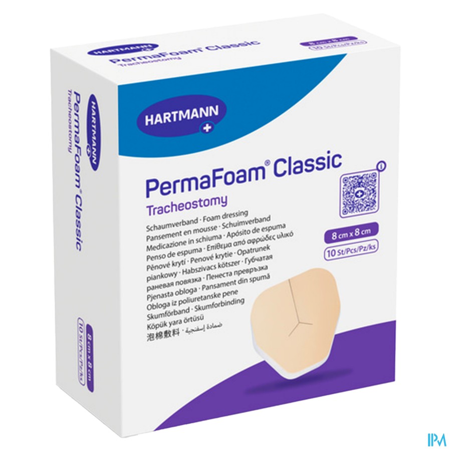 Permafoam Classic Tracheostomy 8x8cm 10 8820050