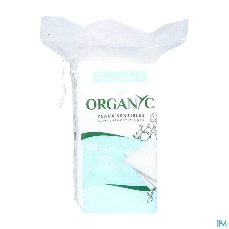 Organyc Beauty Beauty Katoen Vierkantje 50