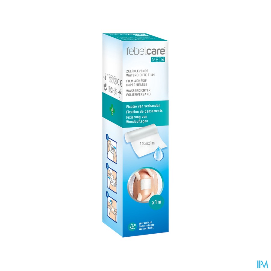 Febelcare Med4 Film Zelfklevend Wtp 10cm 1m 1