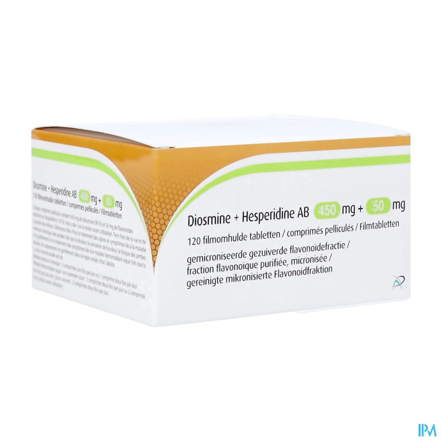 Diosmine+hesperidine Ab 450mg+50mg Filmomh Tabl120