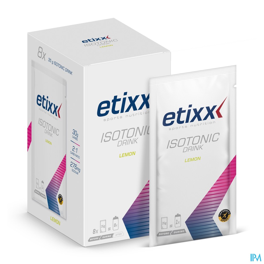 Etixx Isotonic Lemon Pdr 8x35g
