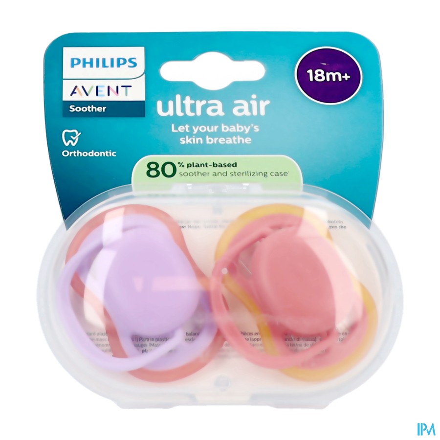 Philips Avent Fopspeen +18m Air Lila/fuchsia 2