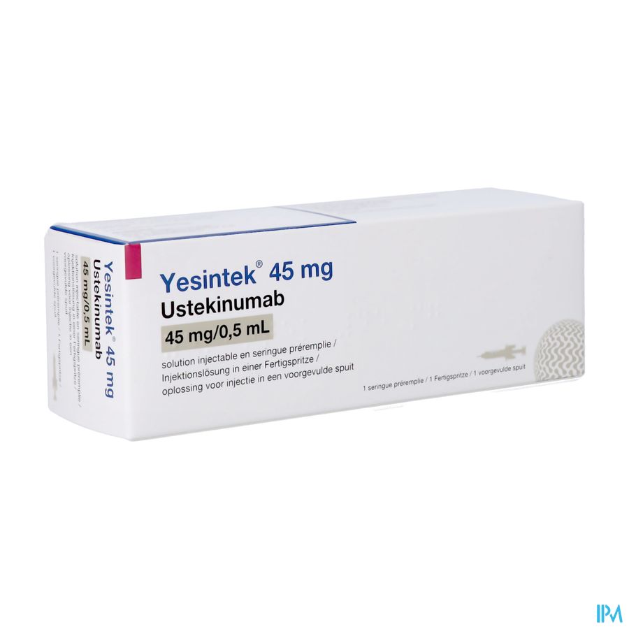 Yesintek 45mg Opl Inj Voorgevulde Spuit 0,5ml