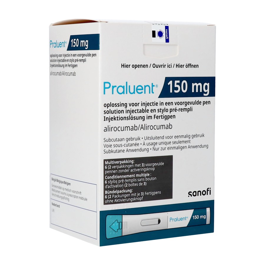 Praluent 150mg Opl Inj Voorgev.pen 6 X 150mg