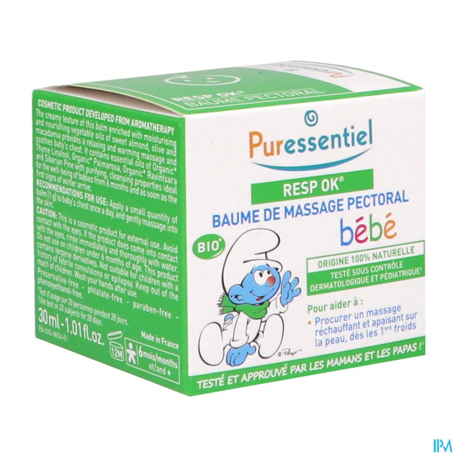 Puressentiel Ademhaling Massagebalsem Baby 30ml