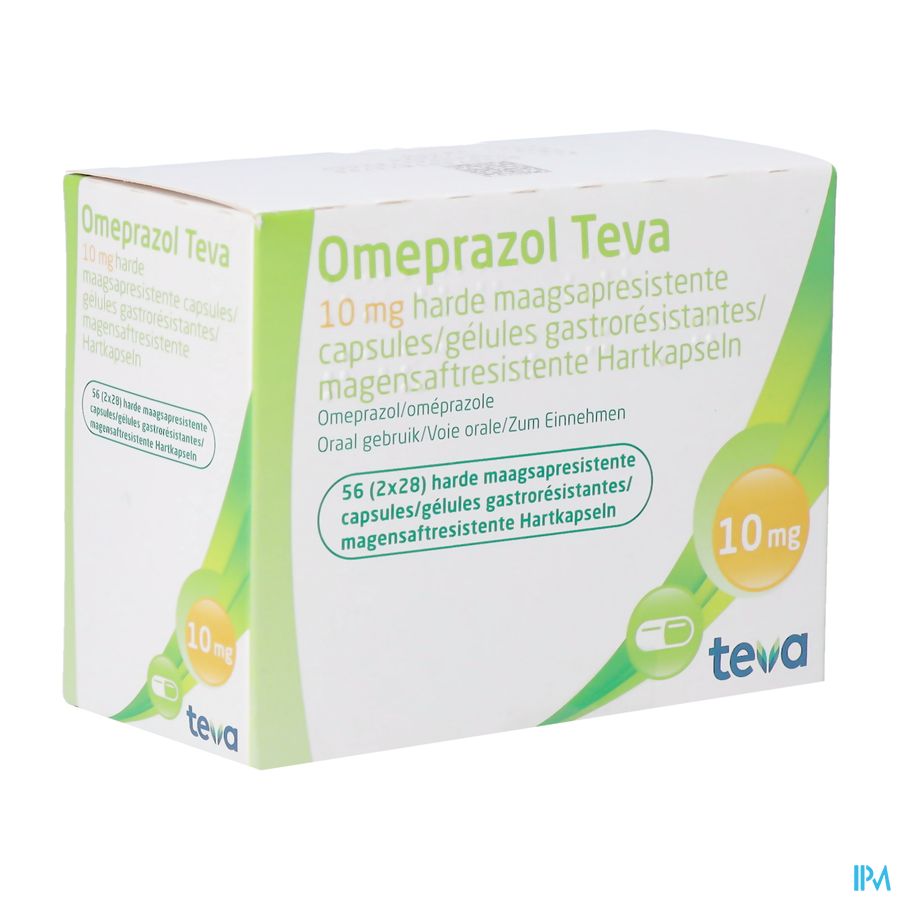 Omeprazol Teva 10mg Maagsapresist Caps 56 Pot Omeprazol Teva 10mg Maagsapresist Caps 56 Pot