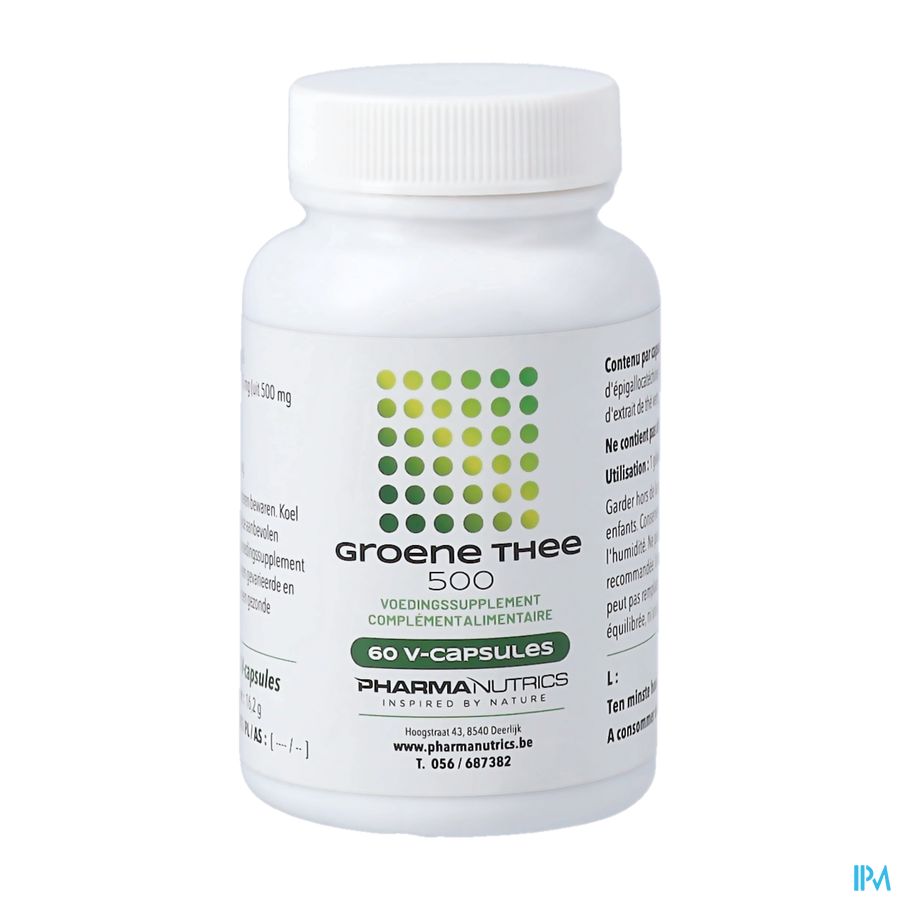 Groene Thee 500 V-caps 60 Pharmanutrics