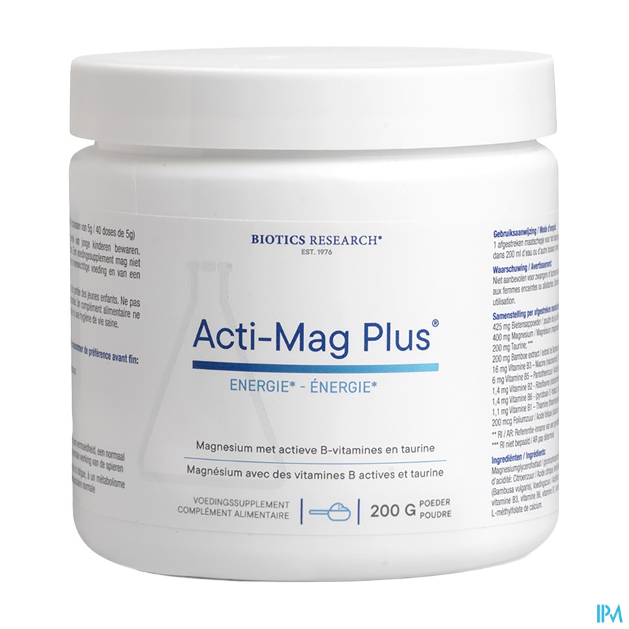 Acti-mag Plus Pdr Pot 200g