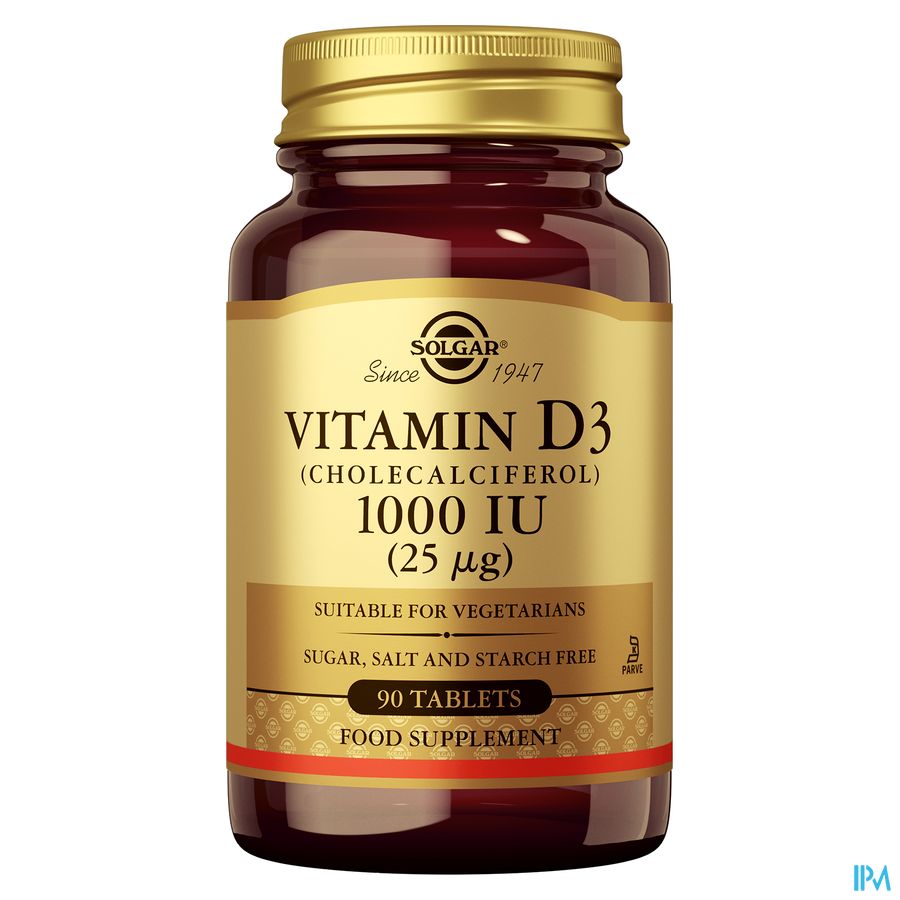 Solgar Vitamin D-3 25mcg/1000iu Comp 90 1
