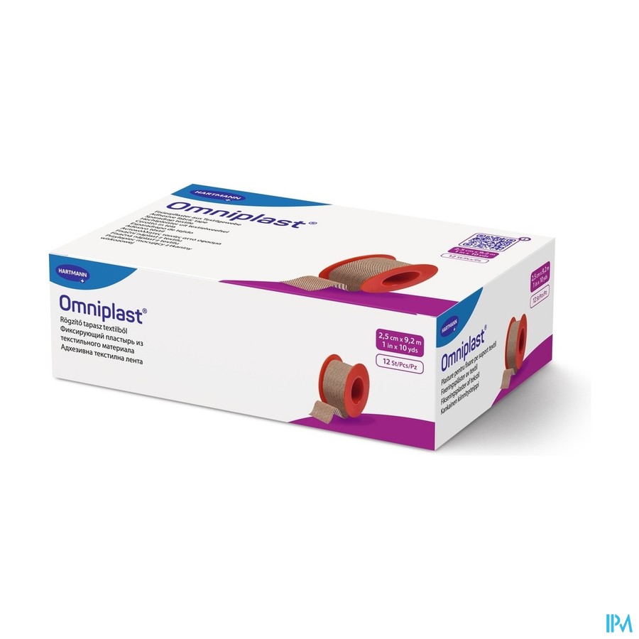 Hartmann Omniplast 2,5cm X 9,2m 12 P/s