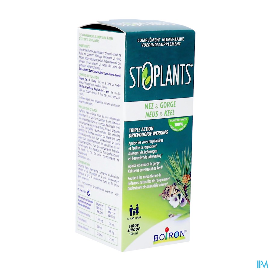 Stoplants Neus/keel/bronchien Siroop 150ml Boiron