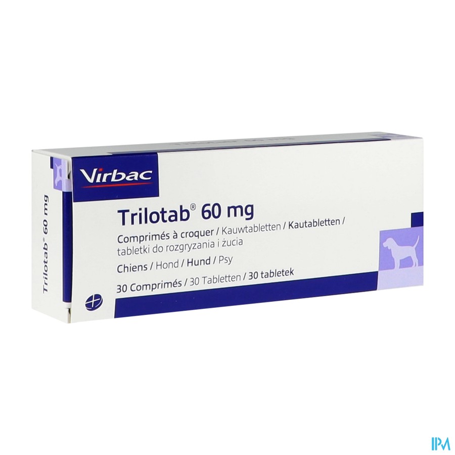 Trilotab 60mg Kauwtabl Honden 30