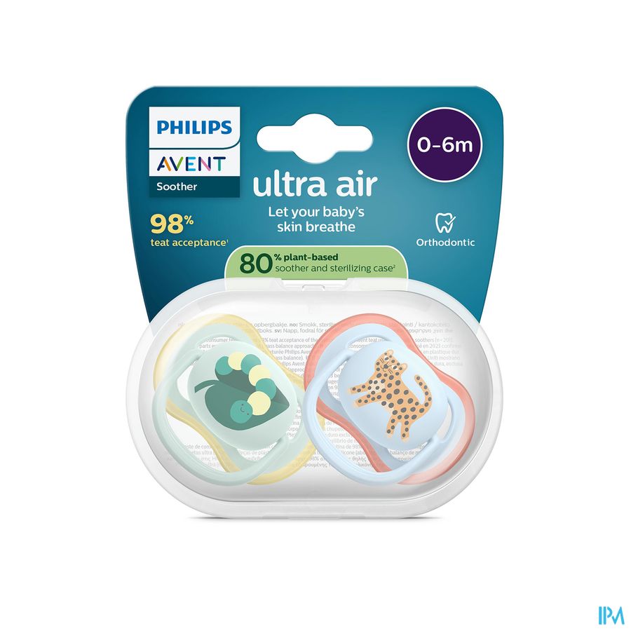 Philips Avent Fopspeen +0m Air Slak/hond 2