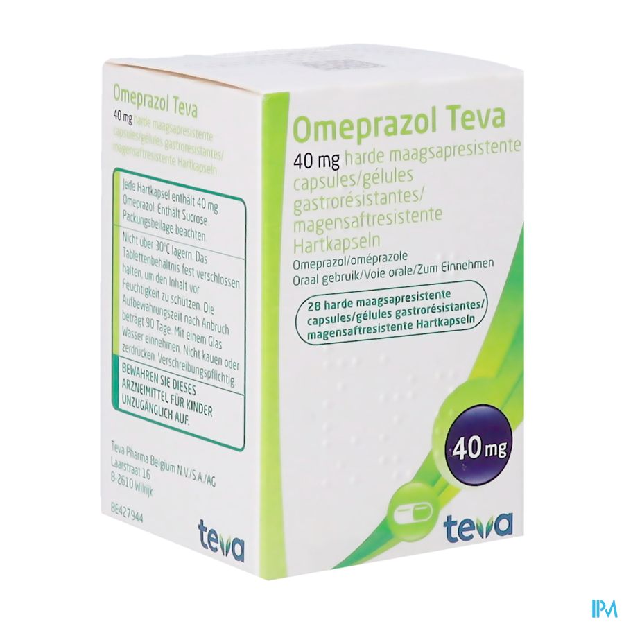 Omeprazol Teva 40mg Caps Maagsapresis Container 28 Omeprazol Teva 40mg Caps Maagsapresis Container 28