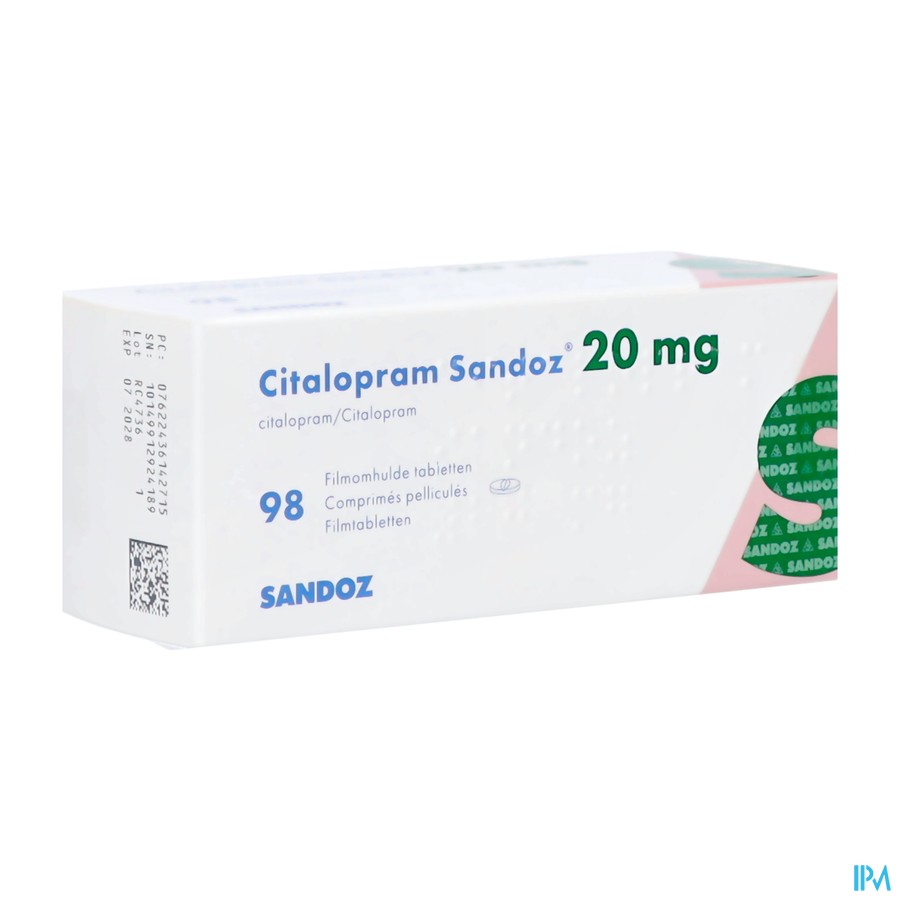 Citalopram Sandoz 20mg Filmomh Tabl 98