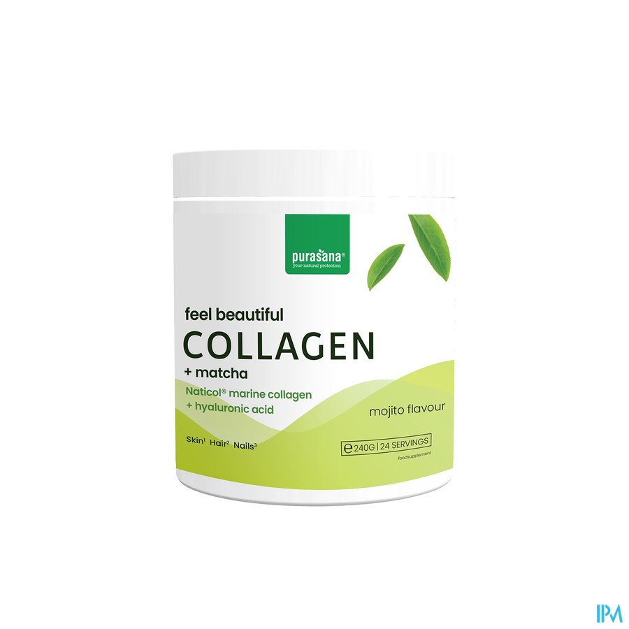 Purasana Feel Beautiful Collagene Matcha 240g