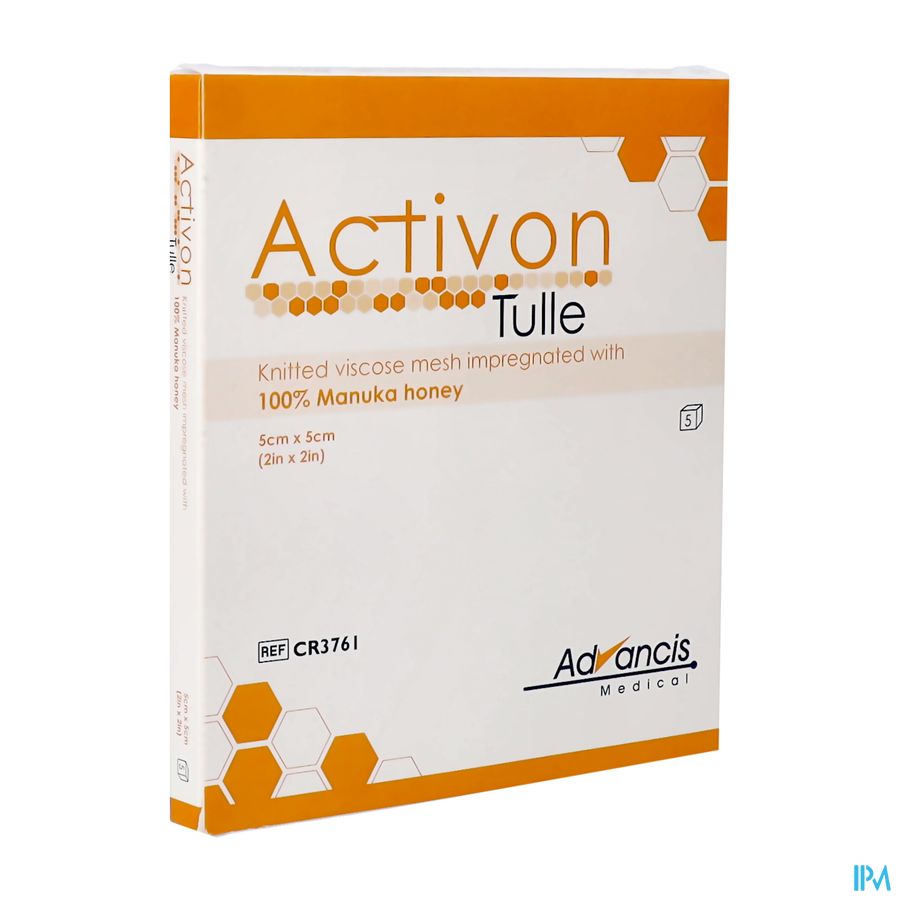 Activon Tulle Honey Coated Tulle 5cmx5cm 5