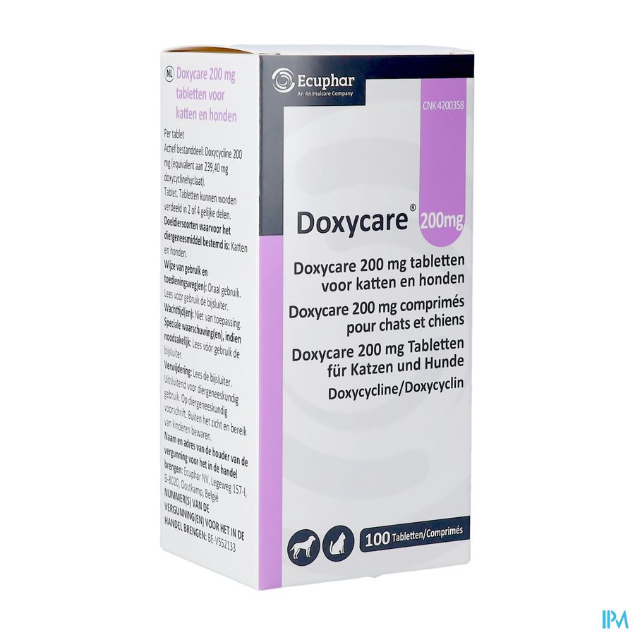 Doxycare 200mg Kat Hond Comp 100